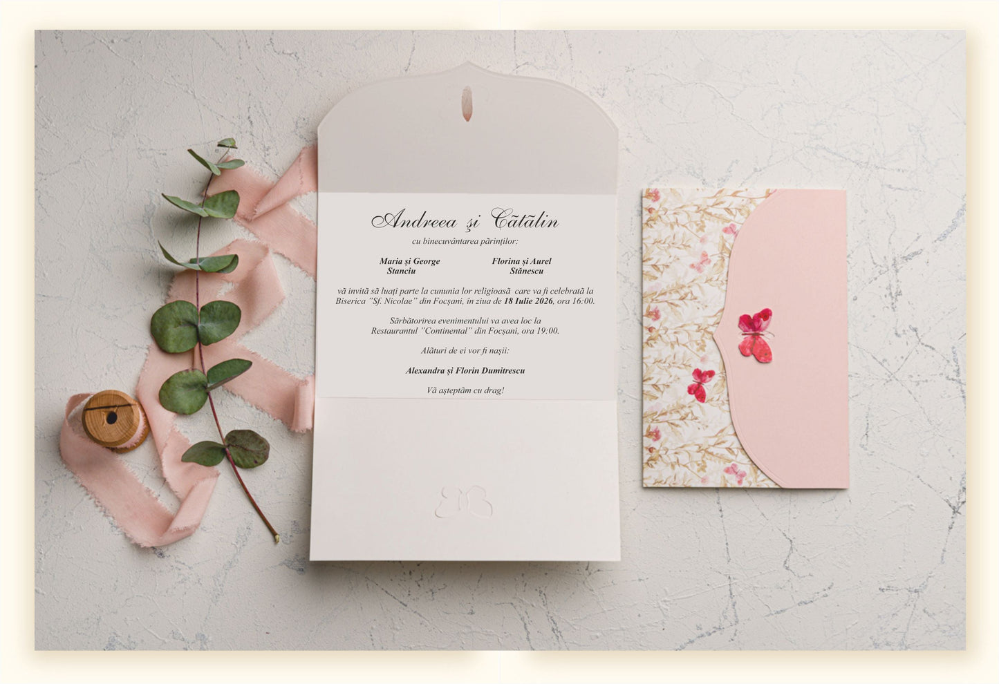 Invitatie NUNTA Digitala - cod 9107 Ekonom - MirajulNuntii.ro