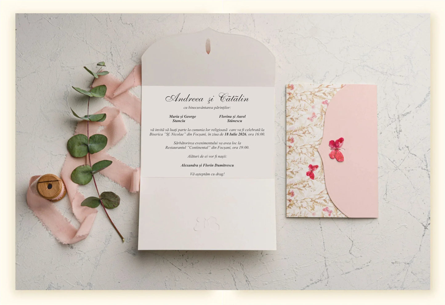 Invitatie NUNTA Digitala - cod 9107 Ekonom - MirajulNuntii.ro