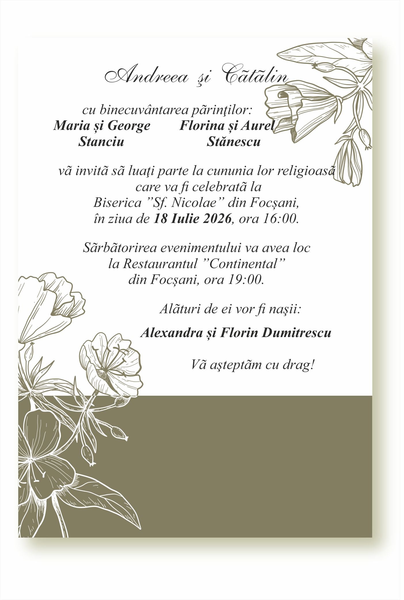 Invitatie NUNTA Digitala - cod 5002 - MirajulNuntii.ro