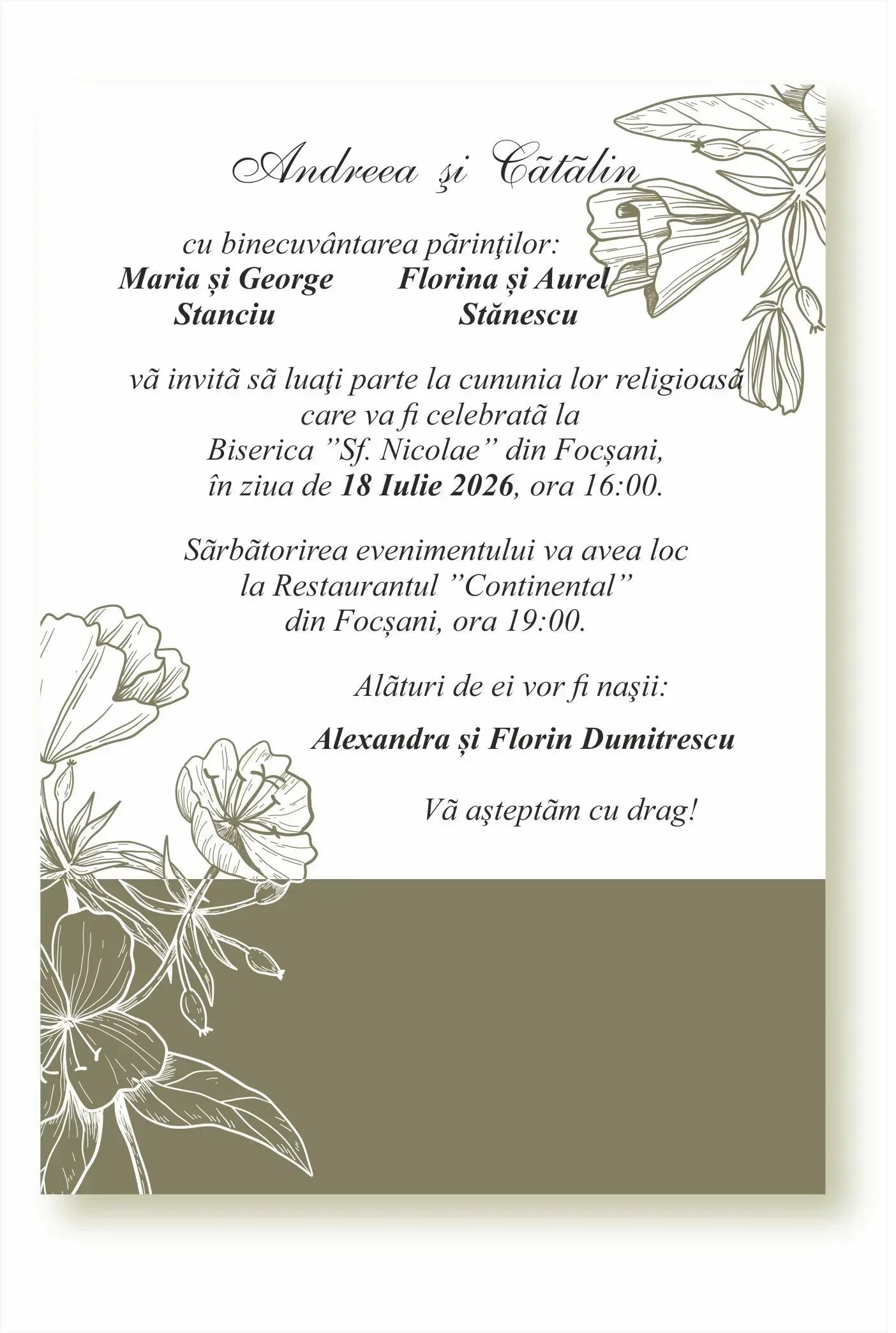 Invitatie NUNTA Digitala - cod 5002 - MirajulNuntii.ro