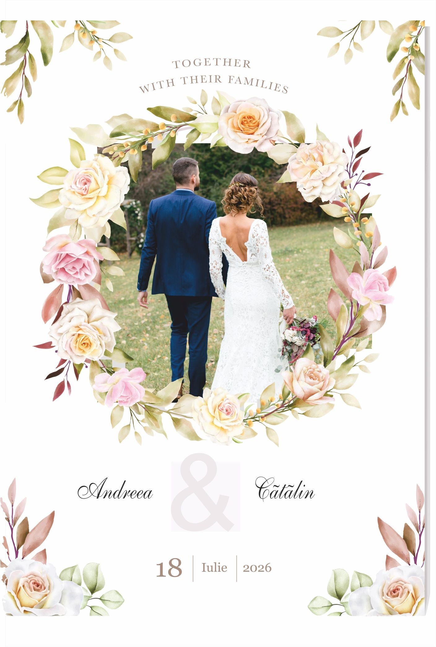 Invitatie NUNTA Digitala - cod 5004 - MirajulNuntii.ro