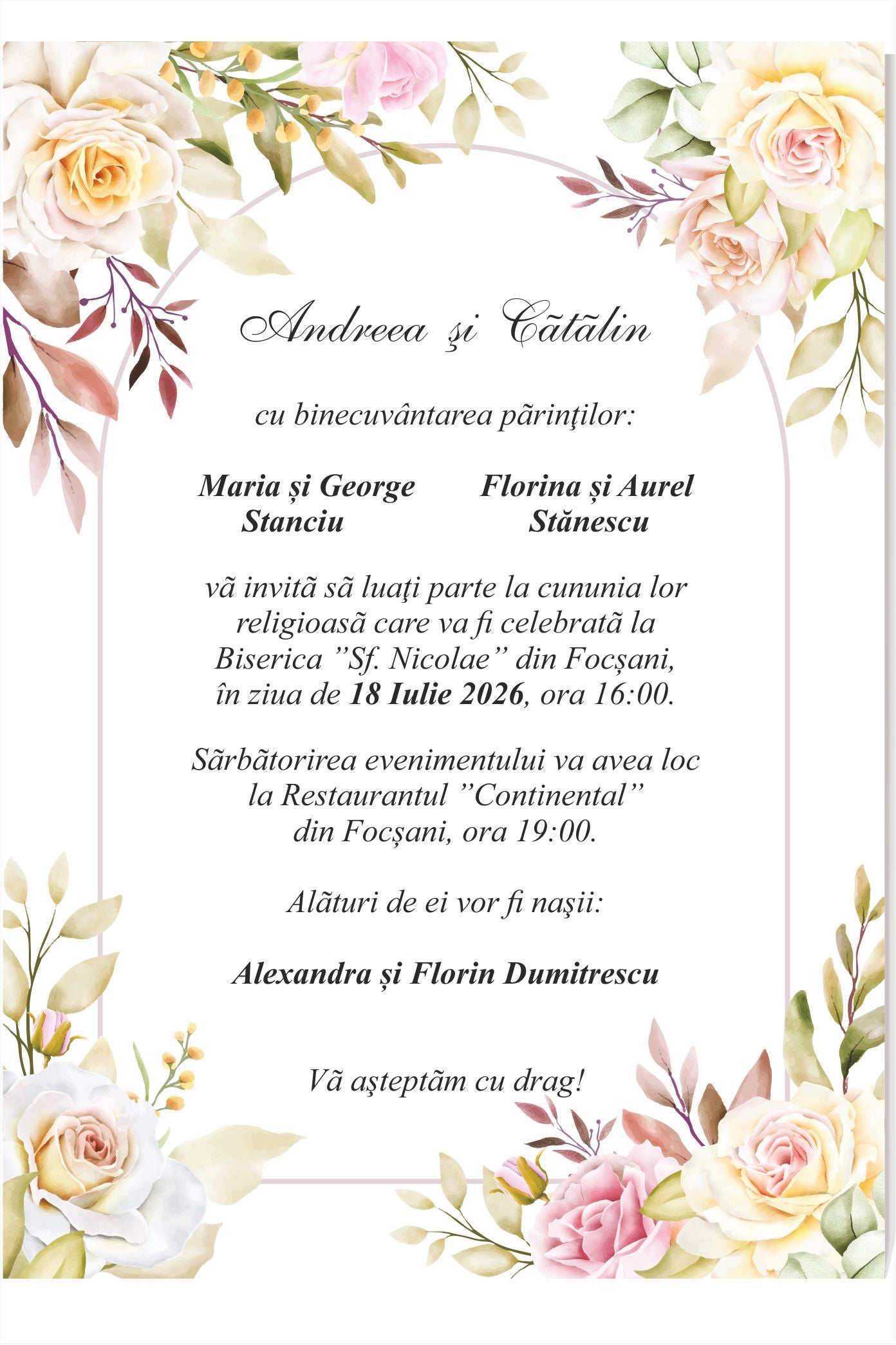 Invitatie NUNTA Digitala - cod 5004 - MirajulNuntii.ro