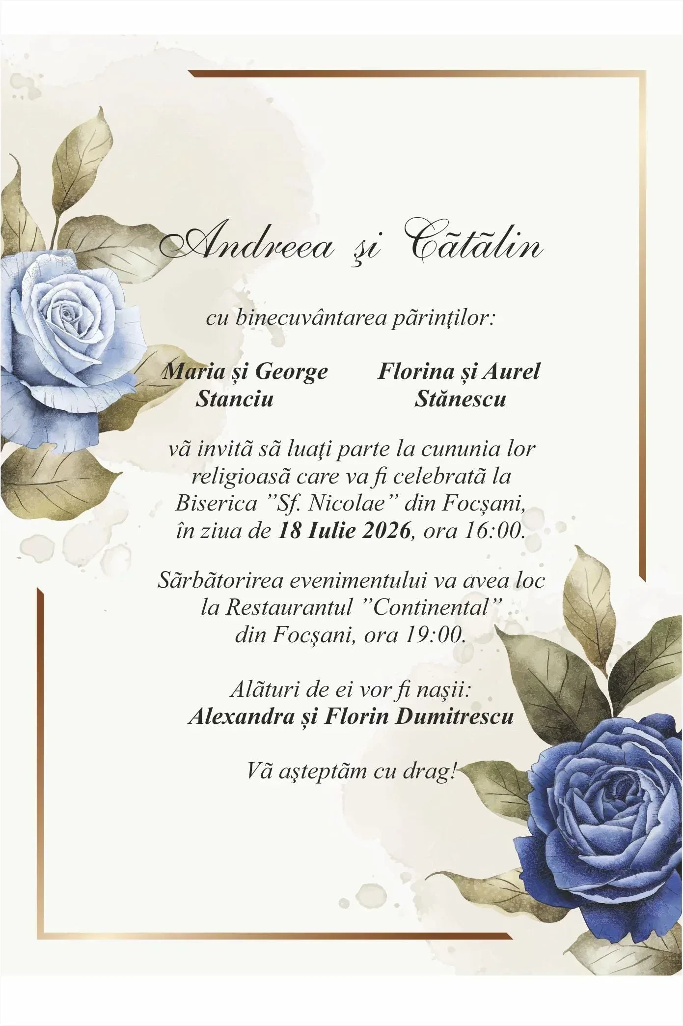 Invitatie NUNTA Digitala - cod 5008 - MirajulNuntii.ro