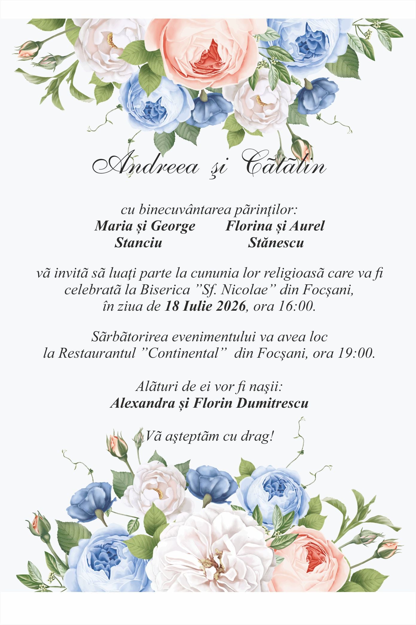 Invitatie NUNTA Digitala - cod 5011 - MirajulNuntii.ro