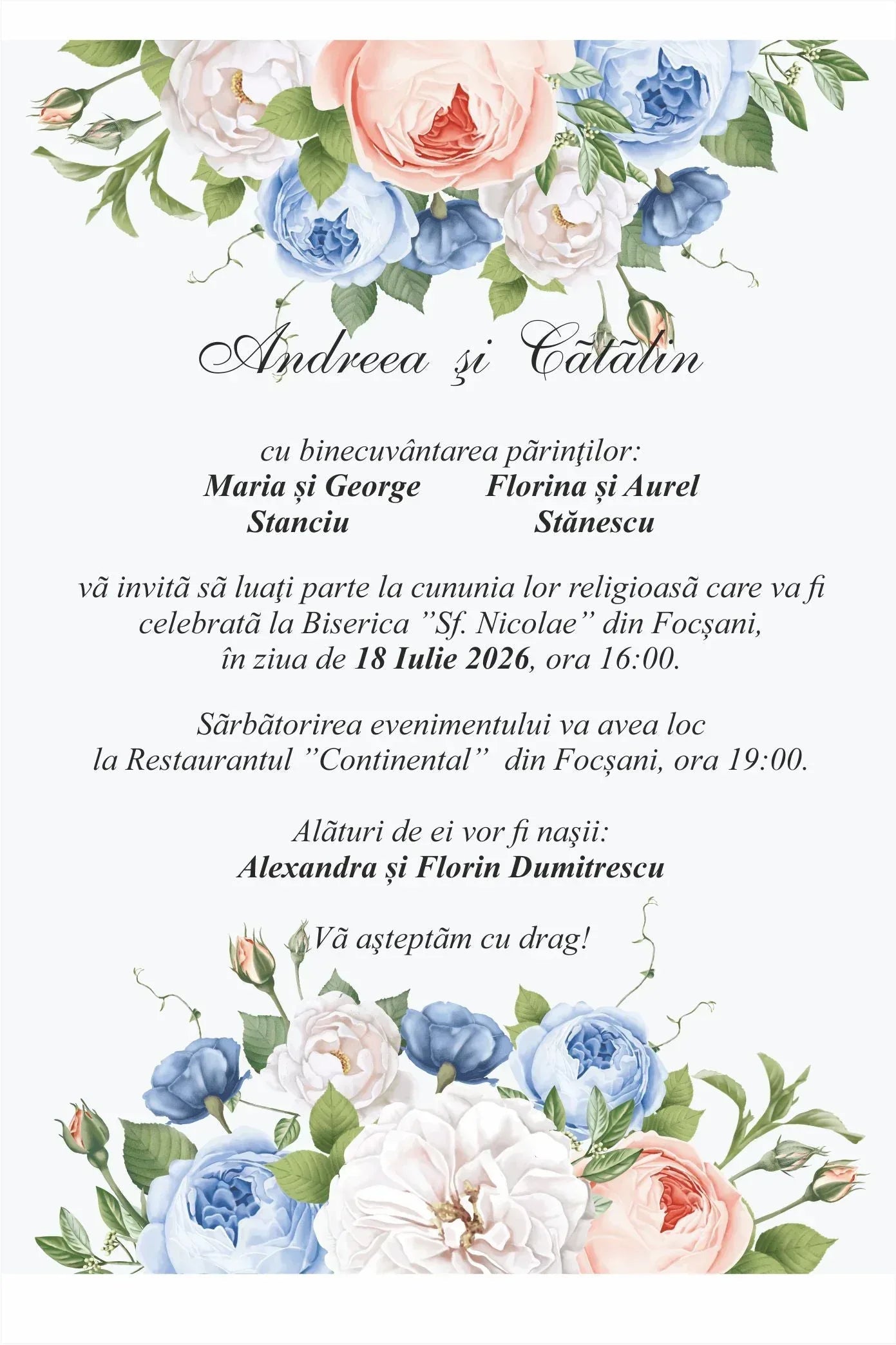 Invitatie NUNTA Digitala - cod 5011 - MirajulNuntii.ro