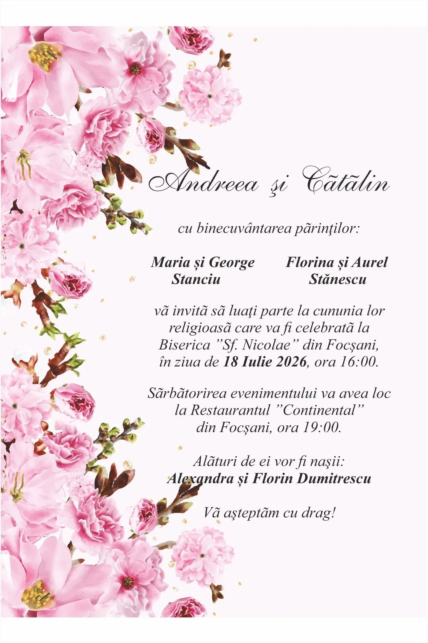 Invitatie NUNTA Digitala - cod 5012 - MirajulNuntii.ro