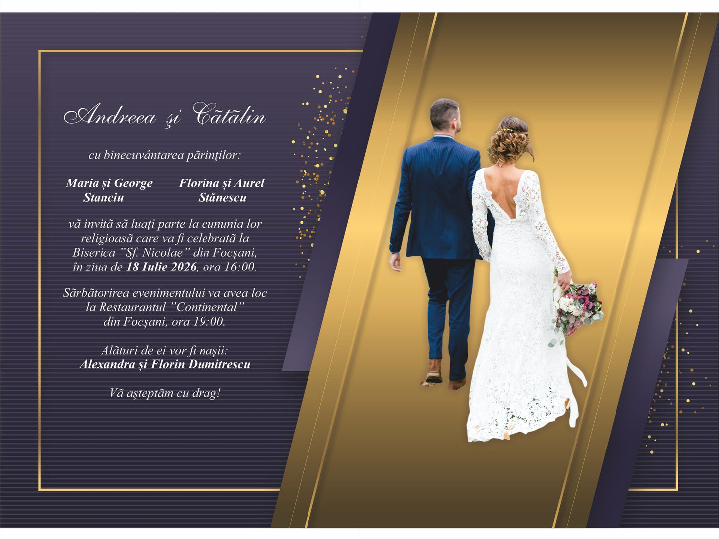 Invitatie NUNTA Digitala - cod 5014 - MirajulNuntii.ro