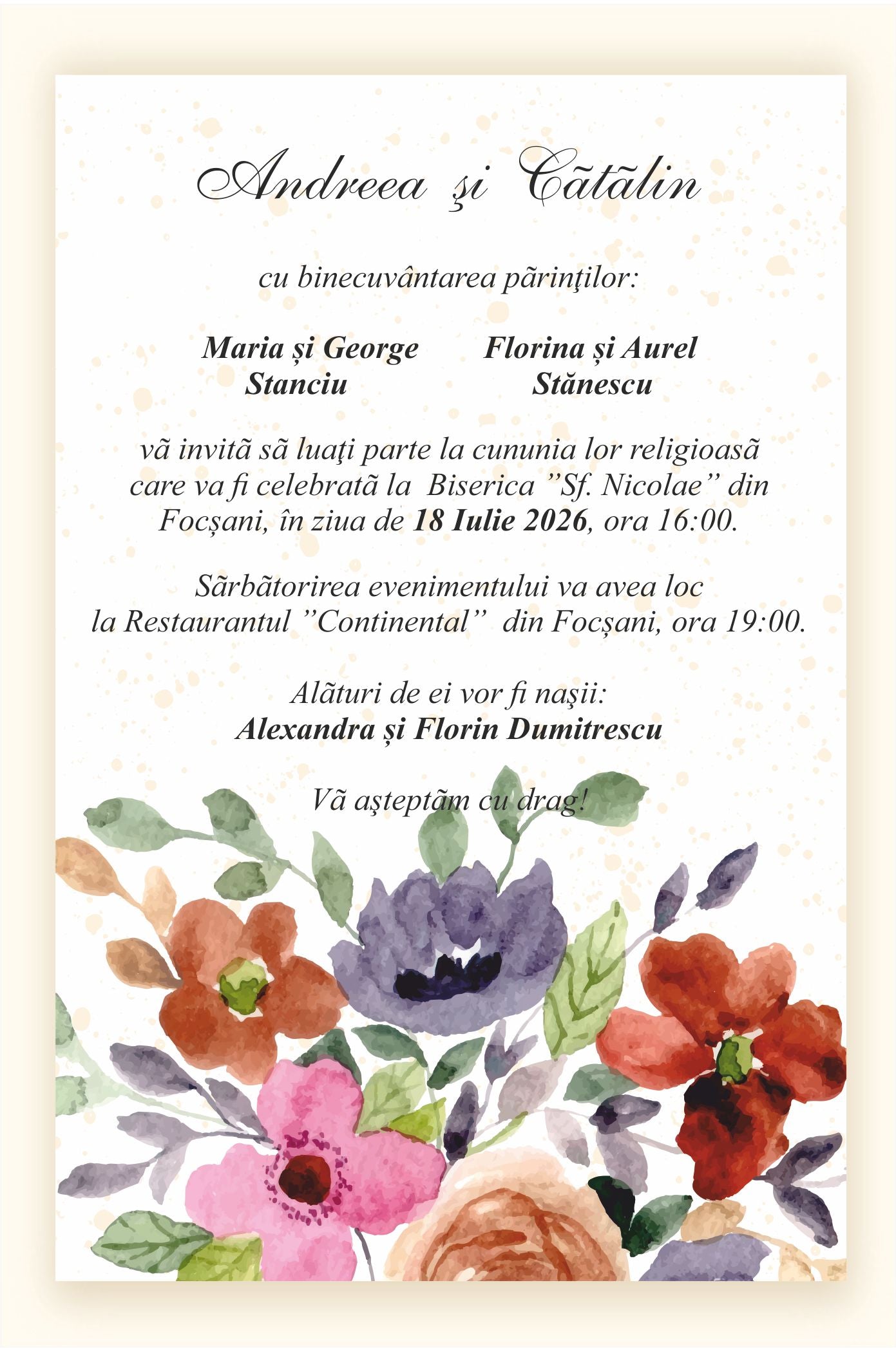 Invitatie NUNTA Digitala - cod 5018 - MirajulNuntii.ro
