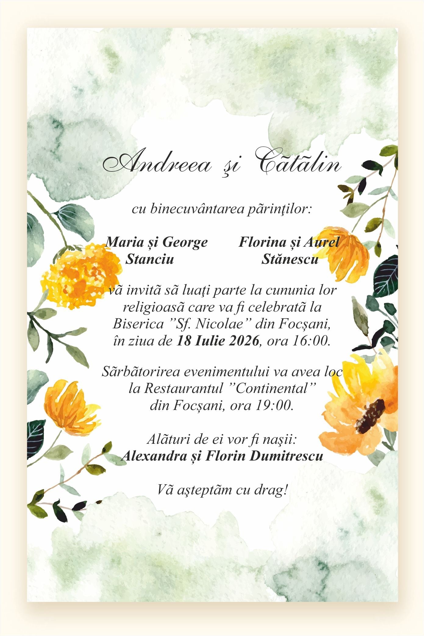Invitatie NUNTA Digitala - cod 5019 - MirajulNuntii.ro