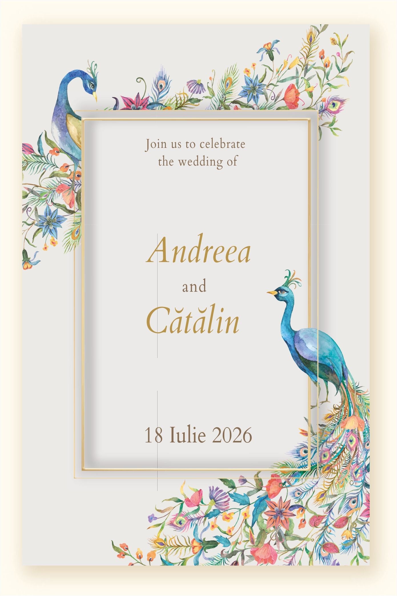 Invitatie NUNTA Digitala - cod 5021 - MirajulNuntii.ro