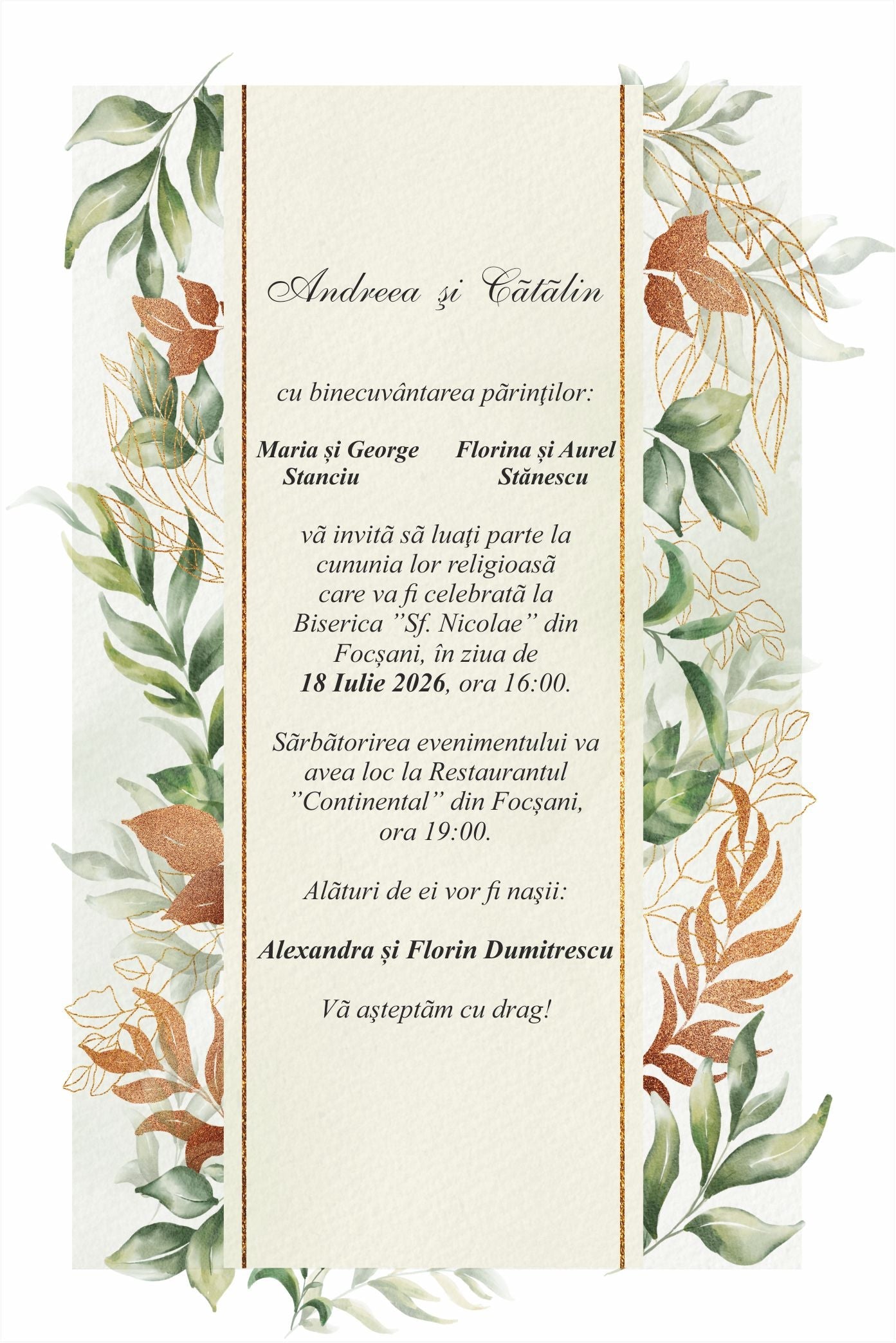 Invitatie NUNTA Digitala - cod 5024 - MirajulNuntii.ro