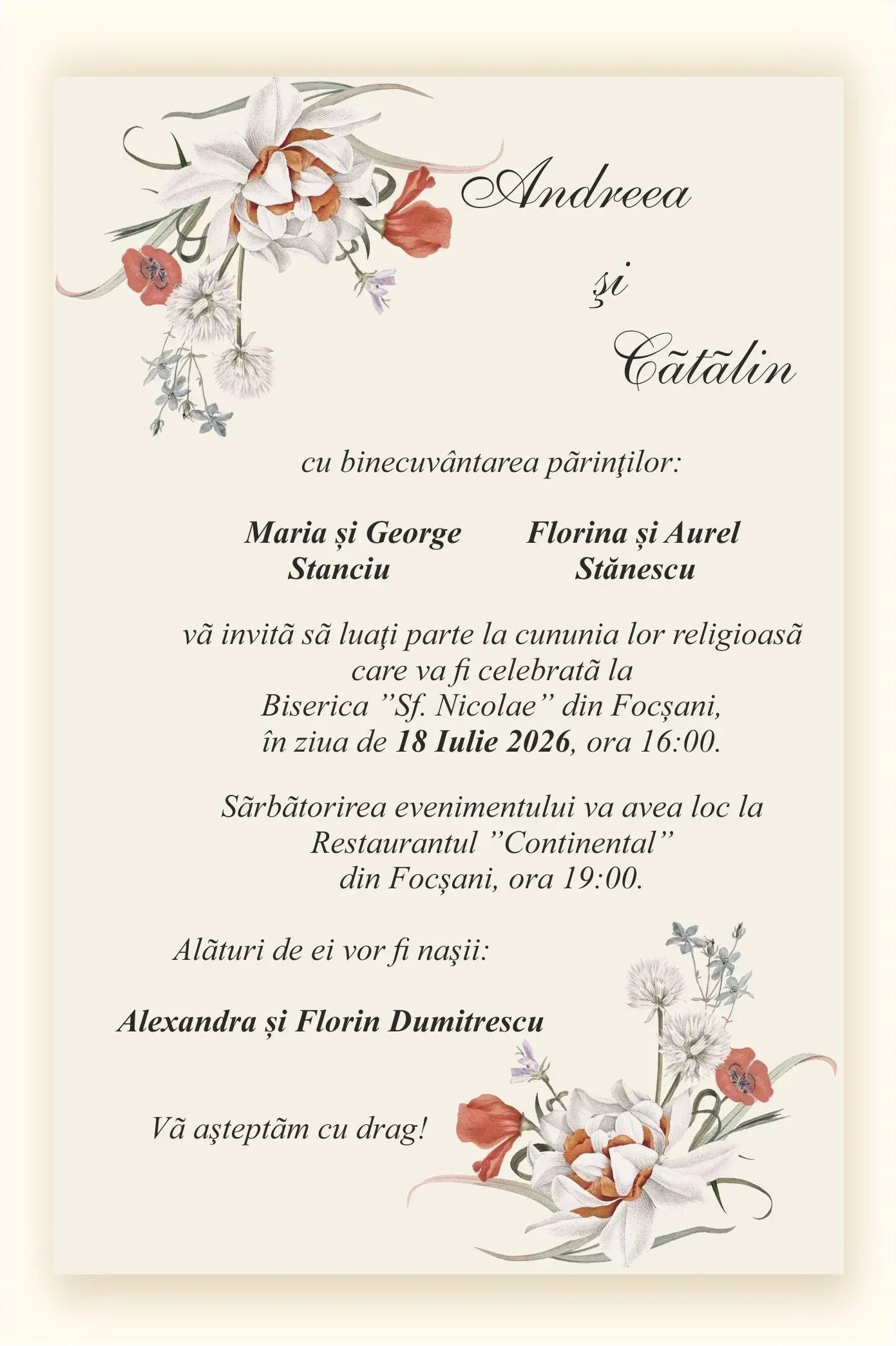 Invitatie NUNTA Digitala - cod 5025 - MirajulNuntii.ro