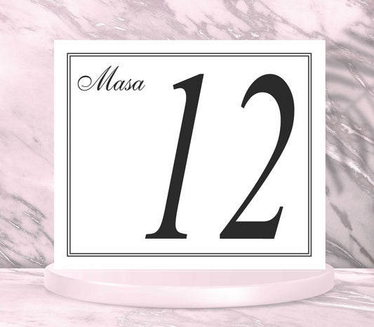 Numar de masa - MirajulNuntii.ro