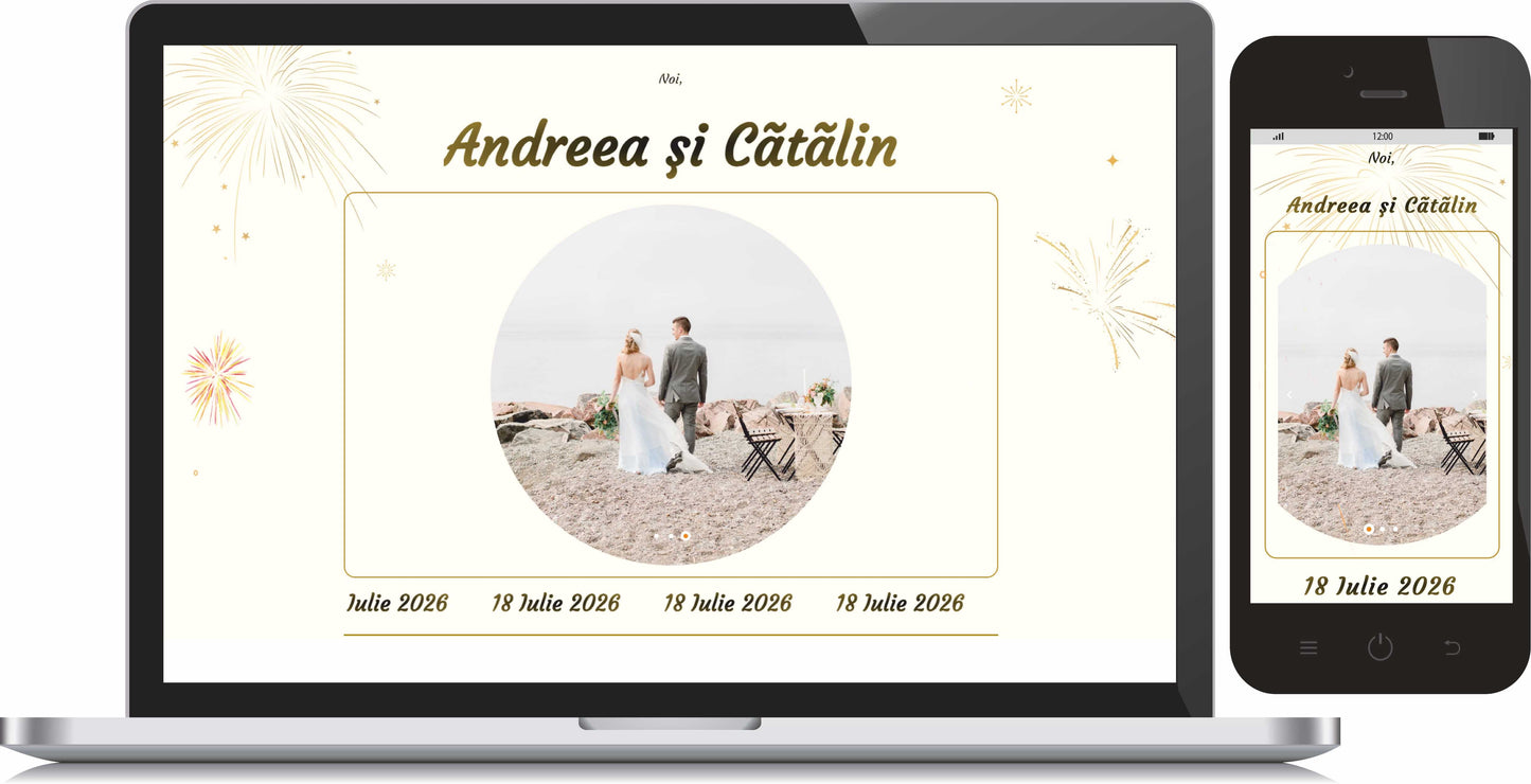 Invitatie On-line Nunta cod N01 - MirajulNuntii.ro