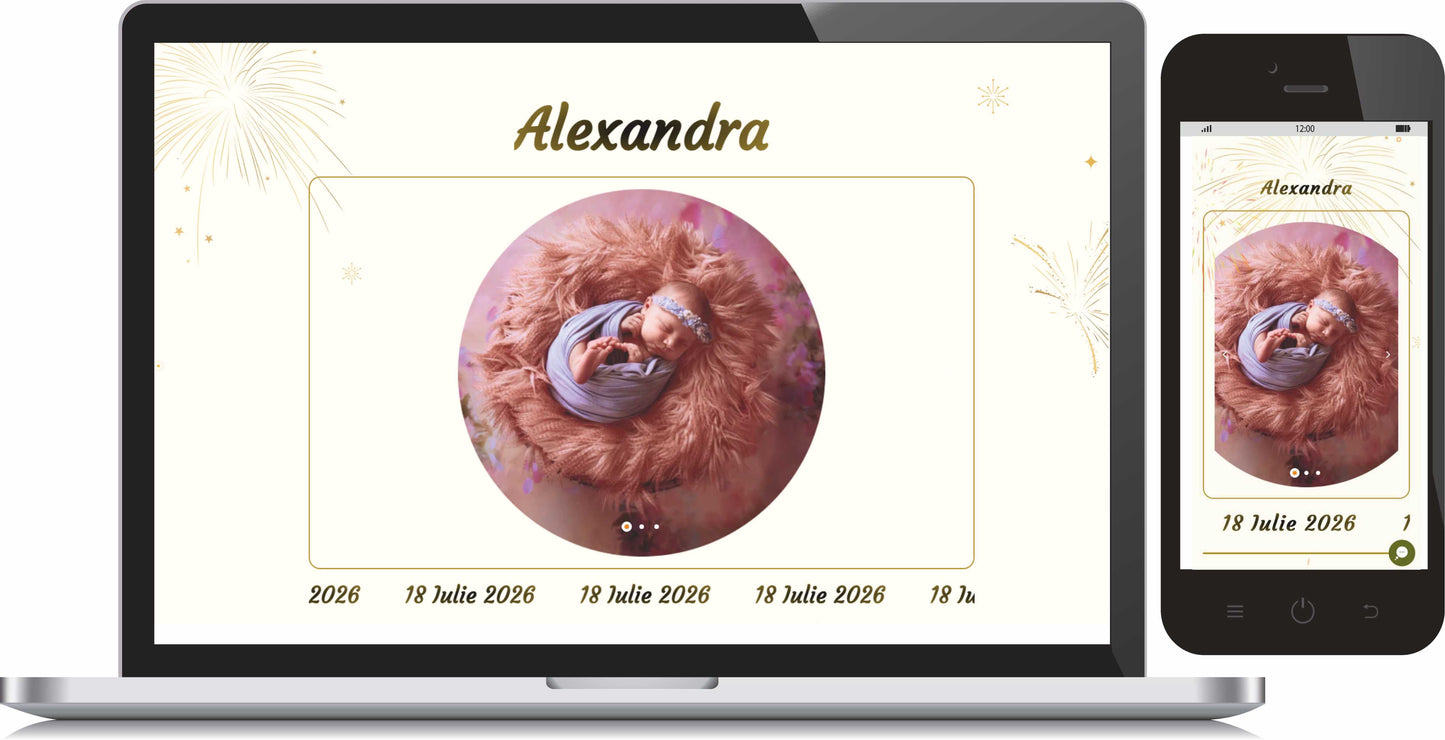 Invitatie On-line Botez cod B01 - MirajulNuntii.ro