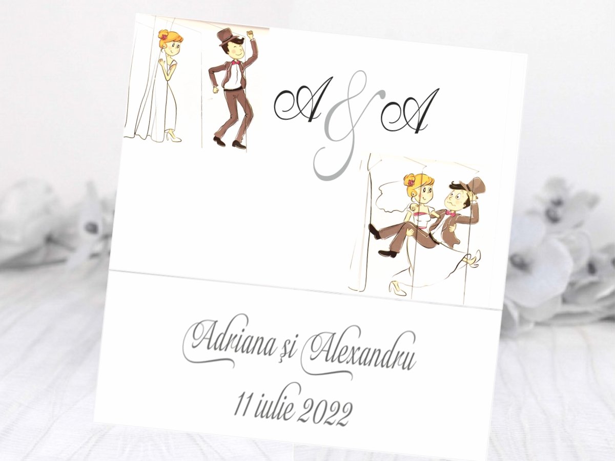 Invitatii nunta cod Miraj 08 - MirajulNuntii.ro