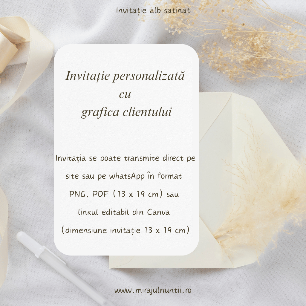 Invitație de botez personalizată cu grafica clientului