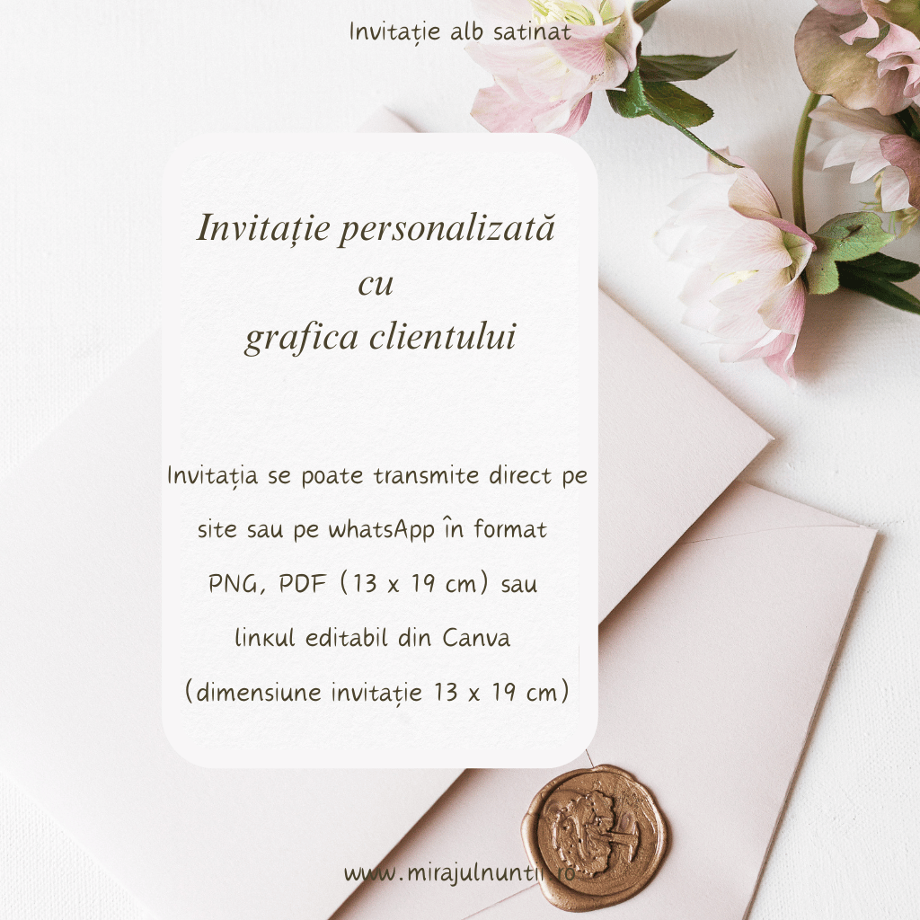 Invitație de botez personalizată cu grafica clientului