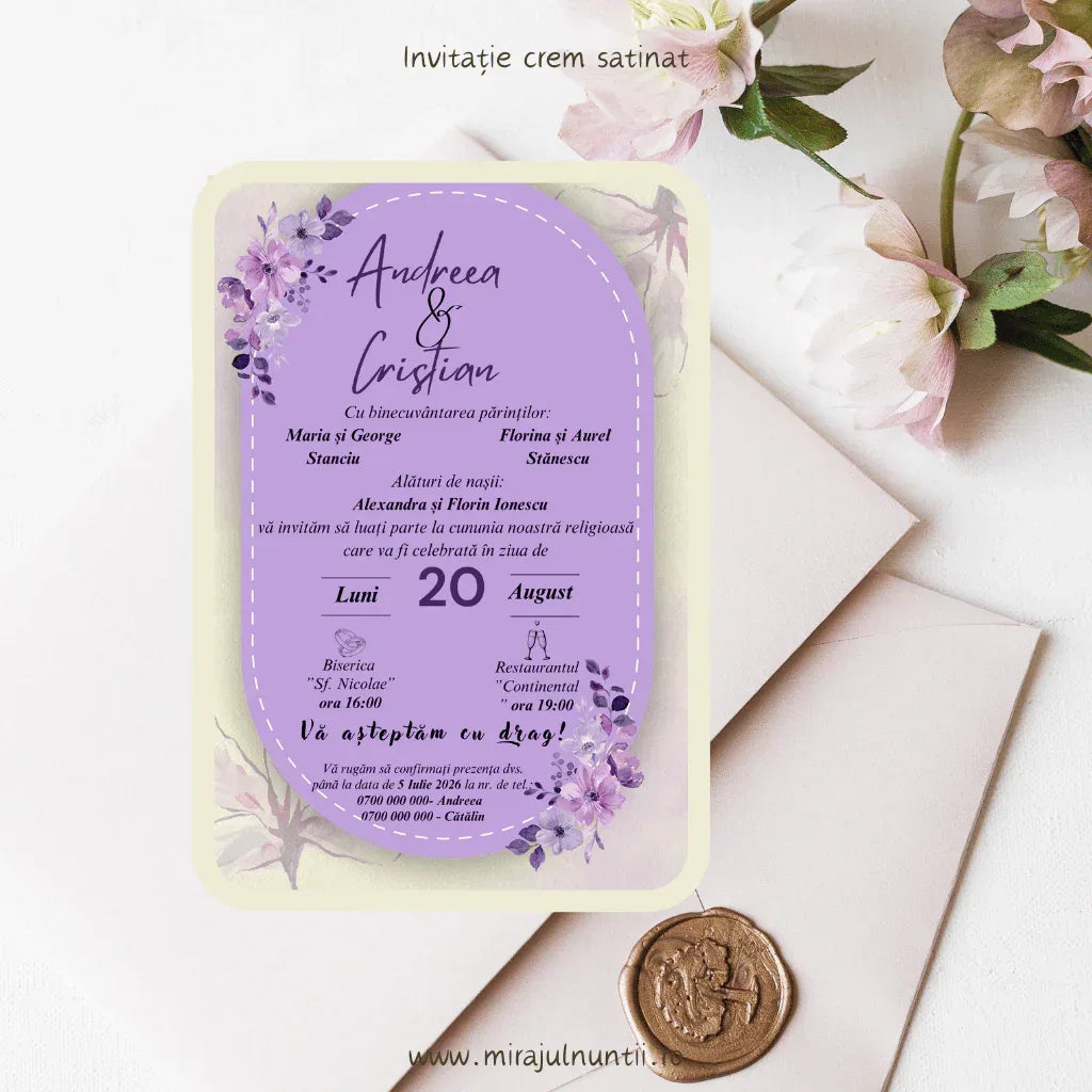 Invitație nuntă cod Magnific C.36*10036 - MirajulNuntii.ro