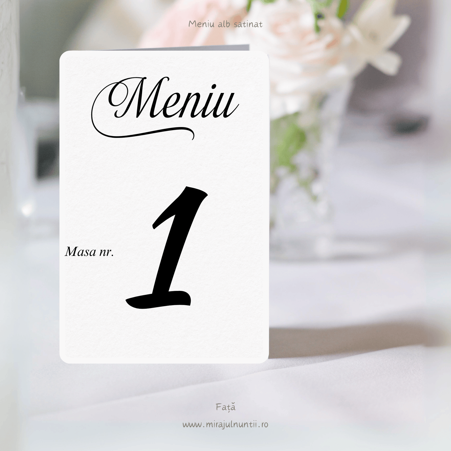 Meniu nunta tip carte Magnific personalizat la cerere