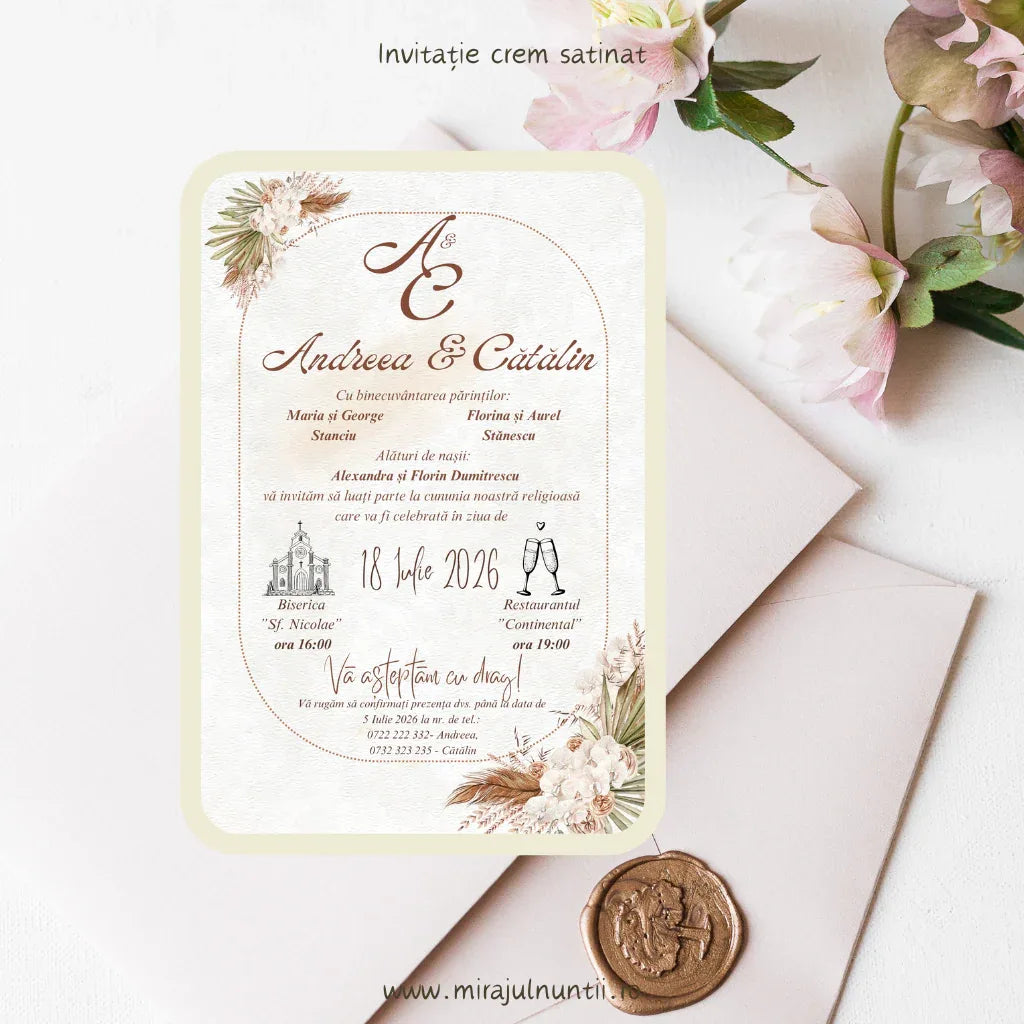 Invitație nuntă cod Magnific C.30-10030 - MirajulNuntii.ro