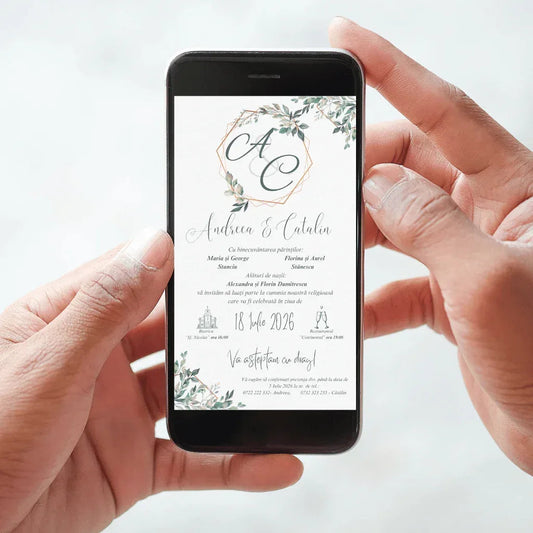 invitatii nunta - Idei de Cadre Foto pentru Invitații Digitale și Accesorii în 2026