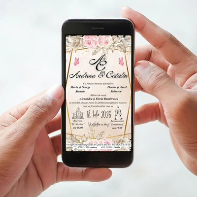 Invitatie Digitala cod Magnific C.42-10042 - MirajulNuntii.ro