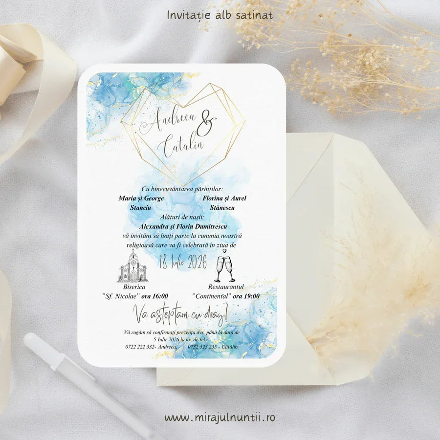 Invitație nuntă cod Magnific C.11-10011