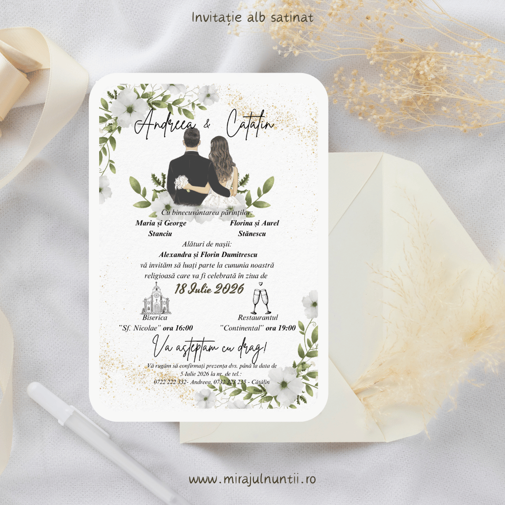 Invitatie nuntă cod Magnific C.9 - MirajulNuntii.ro