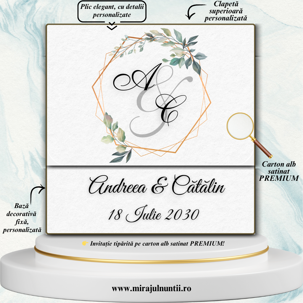 Invitatii nunta cod Miraj-5048