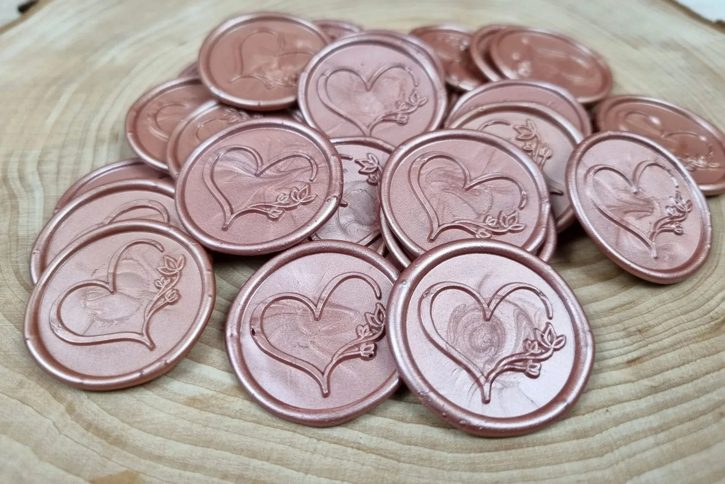 Sigilii din ceară naturală - model Roze Inimi