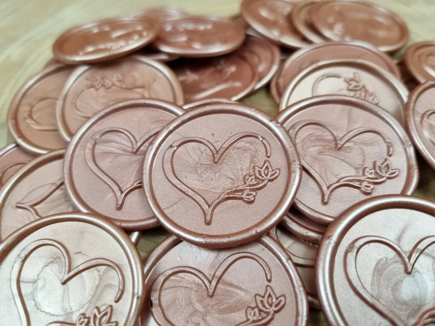 Sigilii din ceară naturală - model Roze Inimi