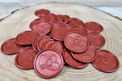 Sigilii din ceară naturală - model Rosu Inimi