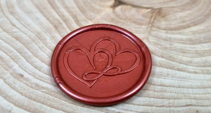 Sigilii din ceară naturală - model Rosu Inimi