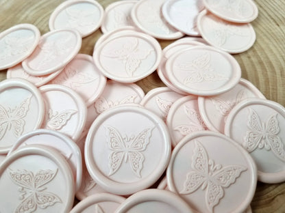 Sigilii din ceară naturală - model Roz pal fluture