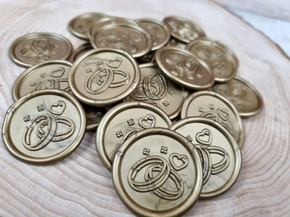 Sigilii din ceară naturală - model Auriu Verighete