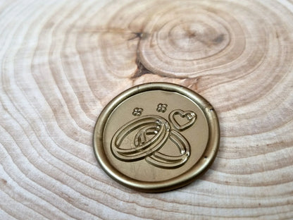 Sigilii din ceară naturală - model Auriu Verighete