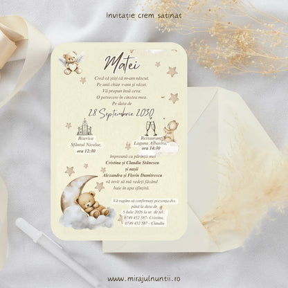 Invitație de botez cod Magnific B.22-20022 - MirajulNuntii.ro