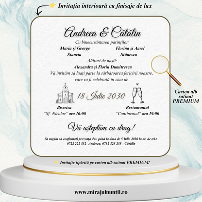 Invitatii nunta cod Miraj-5048