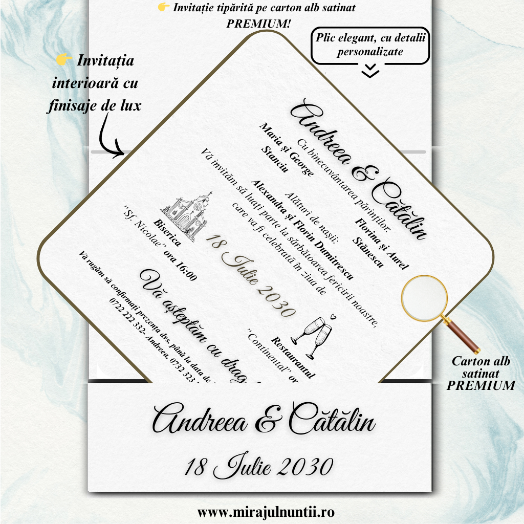 Invitatii nunta cod Miraj-20691
