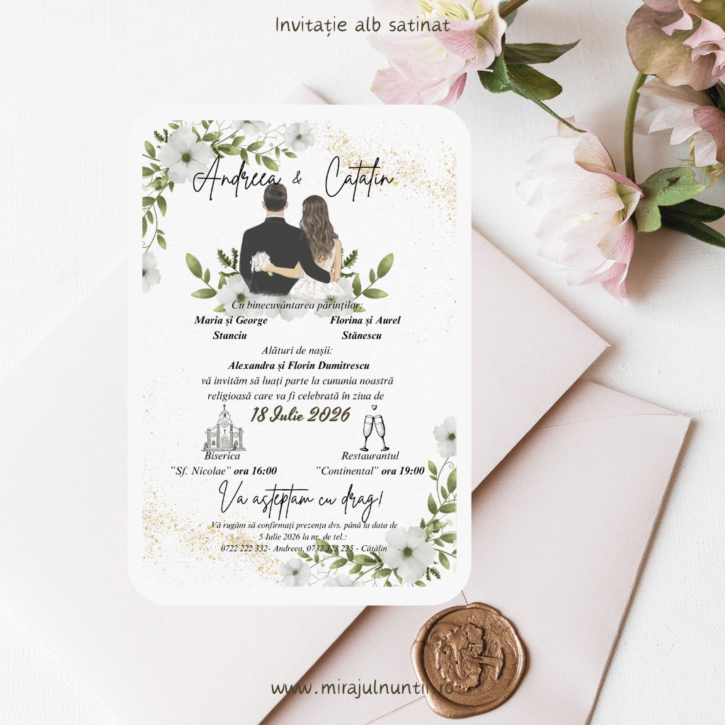 Invitatie nuntă cod Magnific C.9 - MirajulNuntii.ro