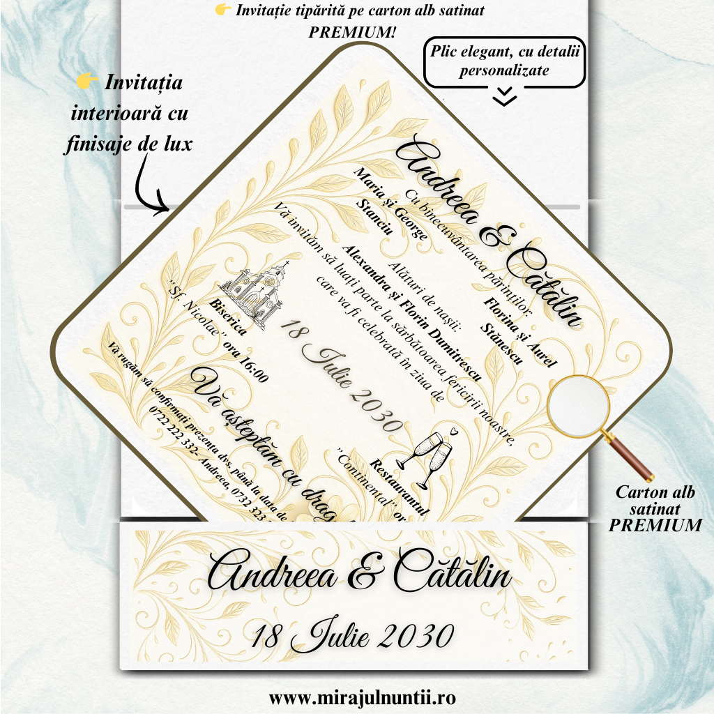 Invitatii nunta cod Miraj-20201
