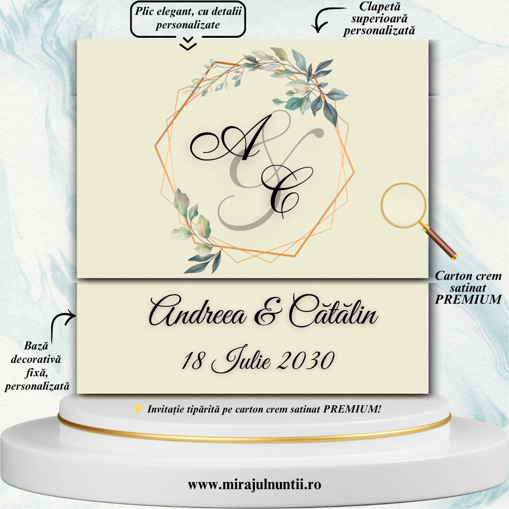Invitatii nunta cod Miraj-5048
