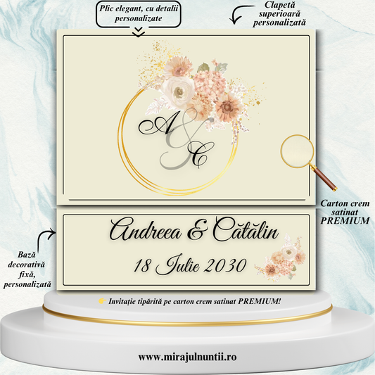 Invitatii nunta cod Miraj-10044