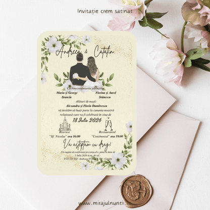 Invitatie nuntă cod Magnific C.9 - MirajulNuntii.ro