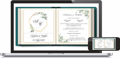 Invitatie NUNTA Digitala - cod 5048 - Mirajul Nuntii