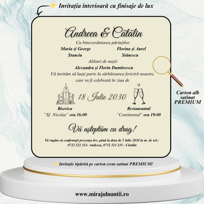 Invitatii nunta cod Miraj-5048