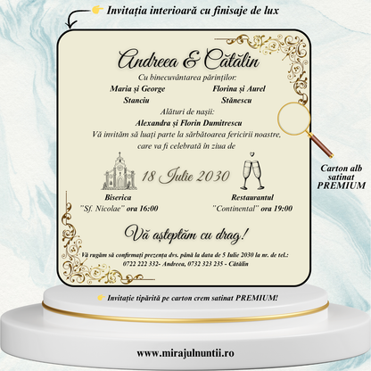Invitatii nunta cod Miraj-20281