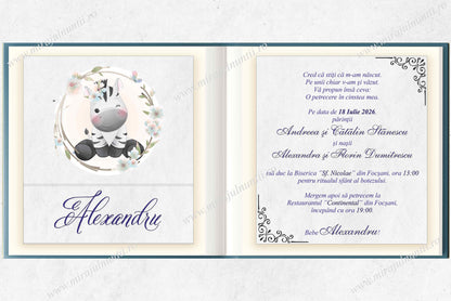 Invitatie BOTEZ Digitala - cod 6024 - MirajulNuntii.ro