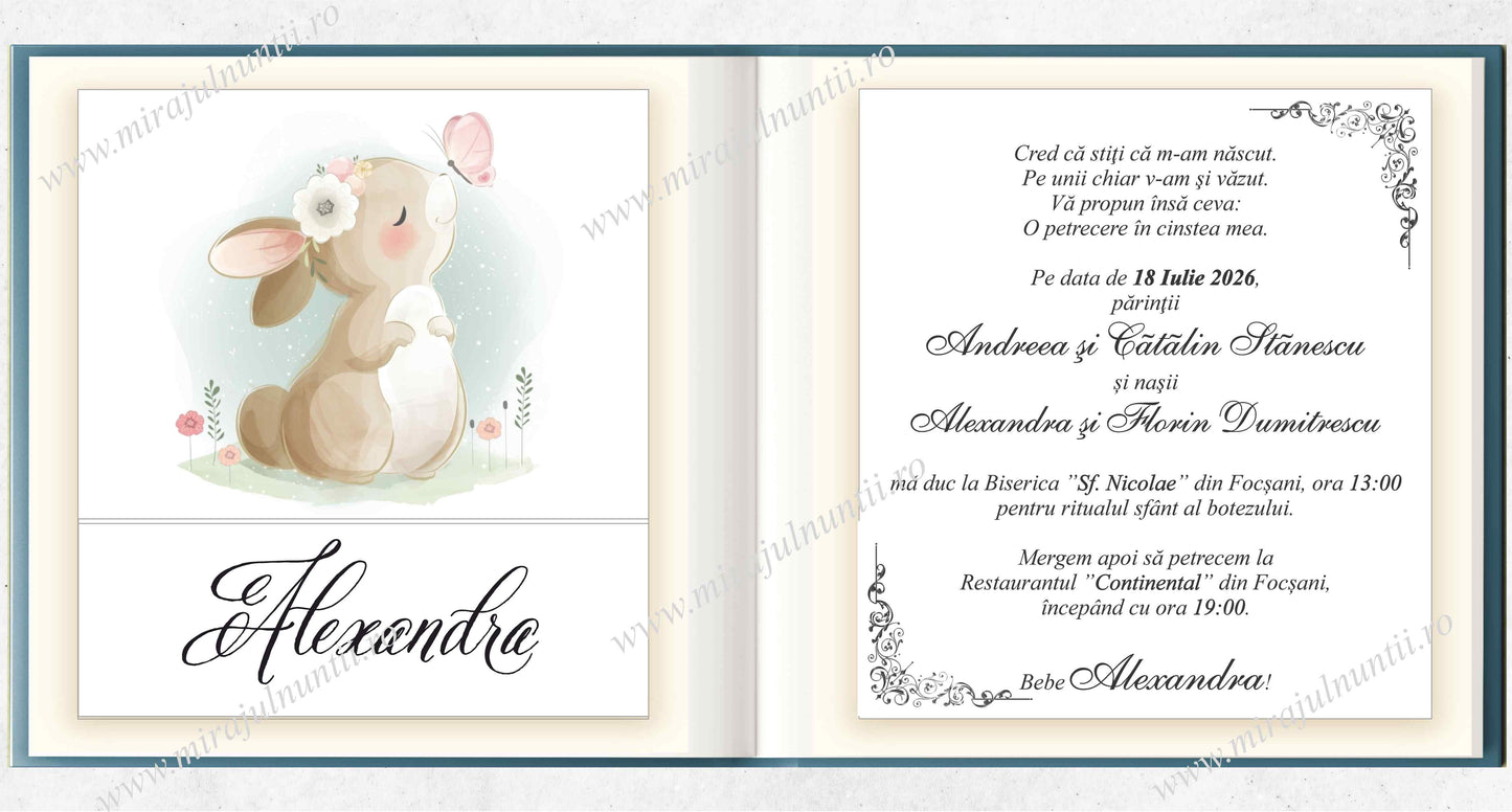 Invitatie BOTEZ Digitala - cod 6036 - MirajulNuntii.ro